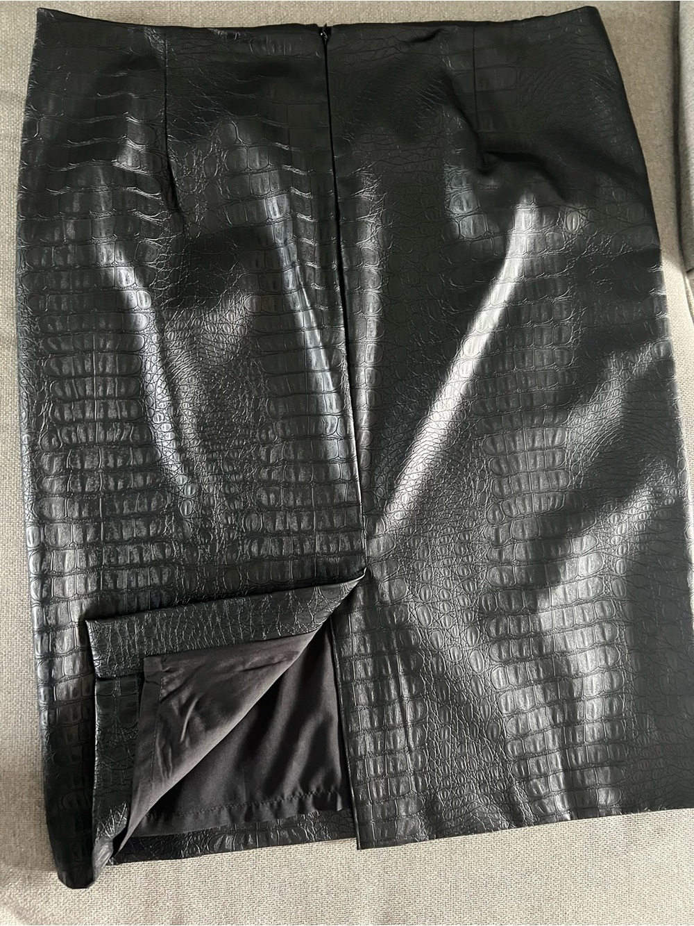 Anne Klein Black Faux Croc Skirt - Picture 5 of 5